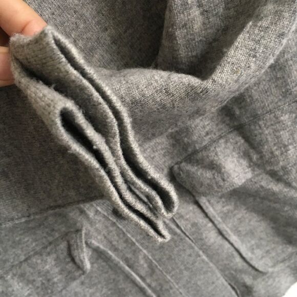 TANA + BEE Cashmere Wool Button Front Blazer Cardigan Sweater Grey S - Picture 9 of 11